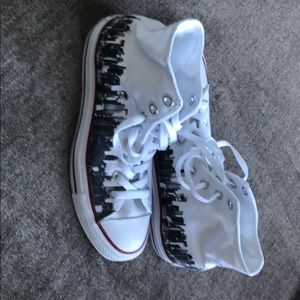 Converse high tops with NYC time line